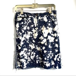 Rare Vintage Betsey Johnson bleached denim skirt